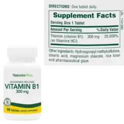 Nature's Plus Vitamin B1 300mg Sustained Release 90 Tablets -Now Foods Store Untitleddesign 20 412529bc 7a48 4f9e b92d 01272e3a6113 23836.1704743126