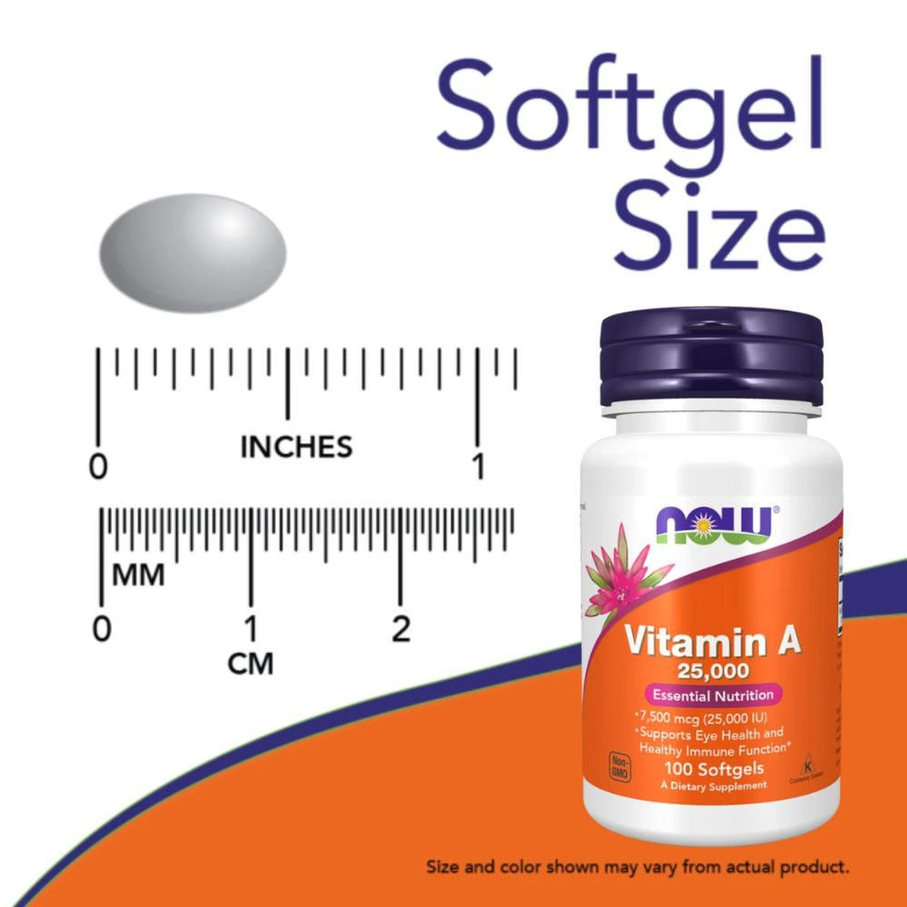 Now Foods Vitamin A 25000 IU 100 Softgels 2 Now Foods Vitamin A 25000 IU 100 Softgels - Image 2