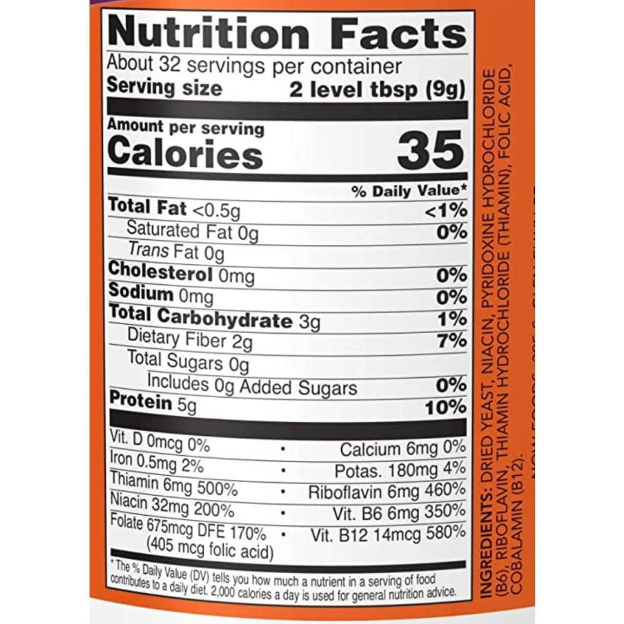 Now Foods Nutritional Yeast Flakes 10 Oz 3 Now Foods Nutritional Yeast Flakes 10 Oz - Image 3