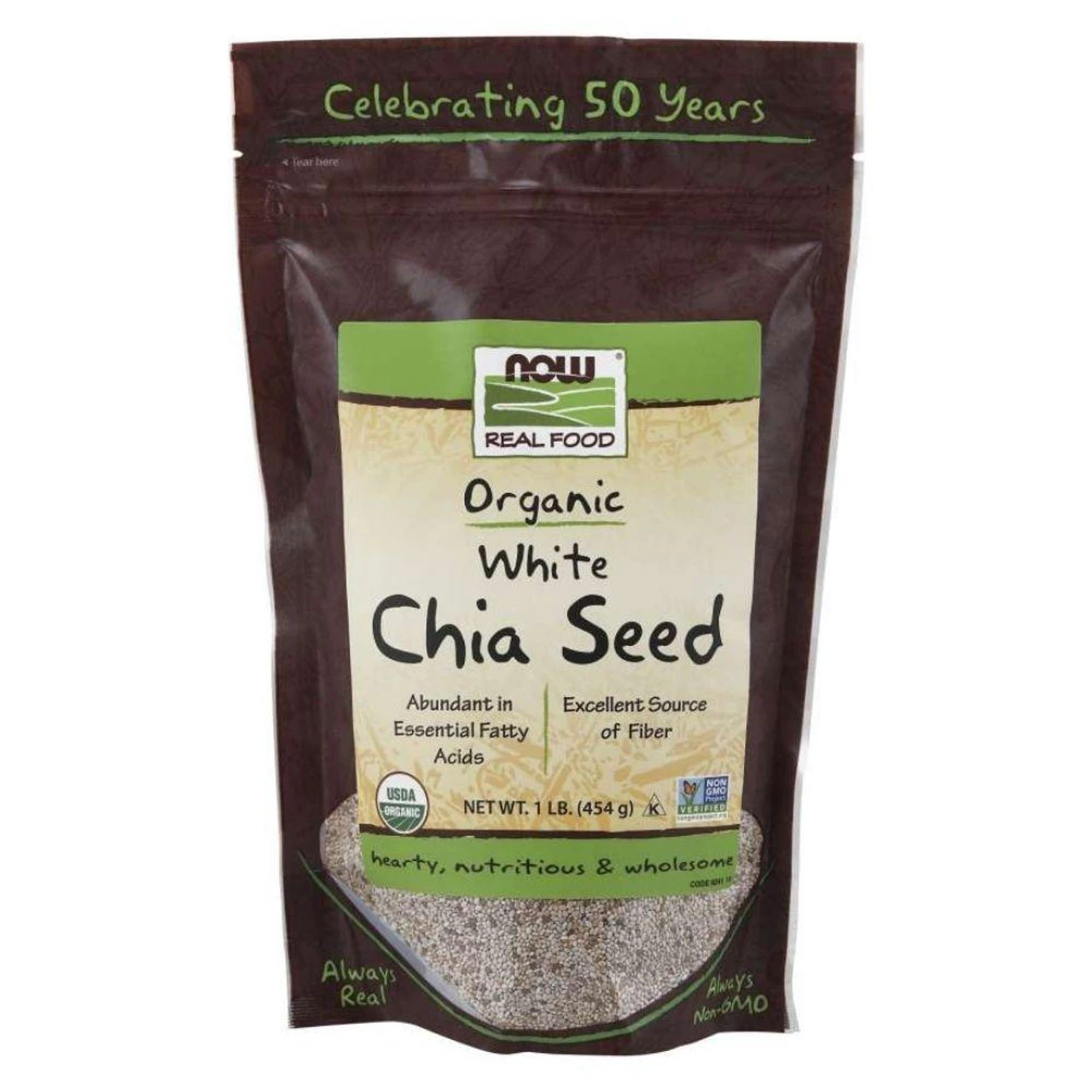 Now Foods Organic White Chia Seed 1lbs 1 Now Foods Organic White Chia Seed 1lbs