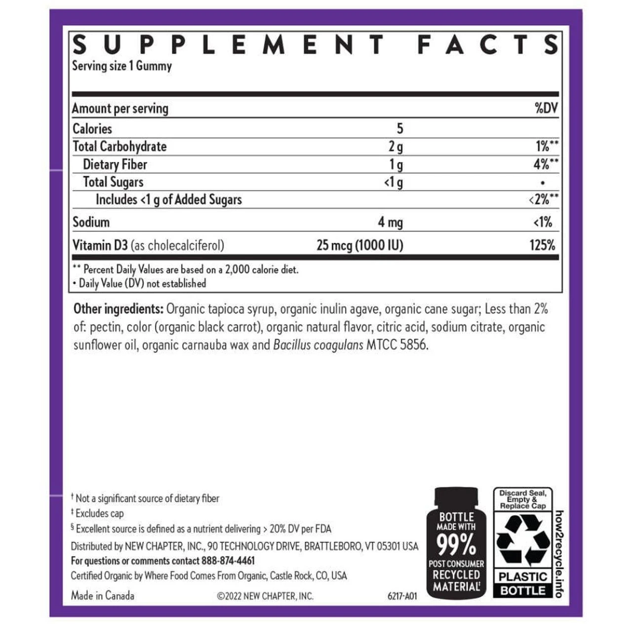 New Chapter Strength Support Vitamin D3+ 60 Gummies 2 New Chapter Strength Support Vitamin D3+ 60 Gummies - Image 2