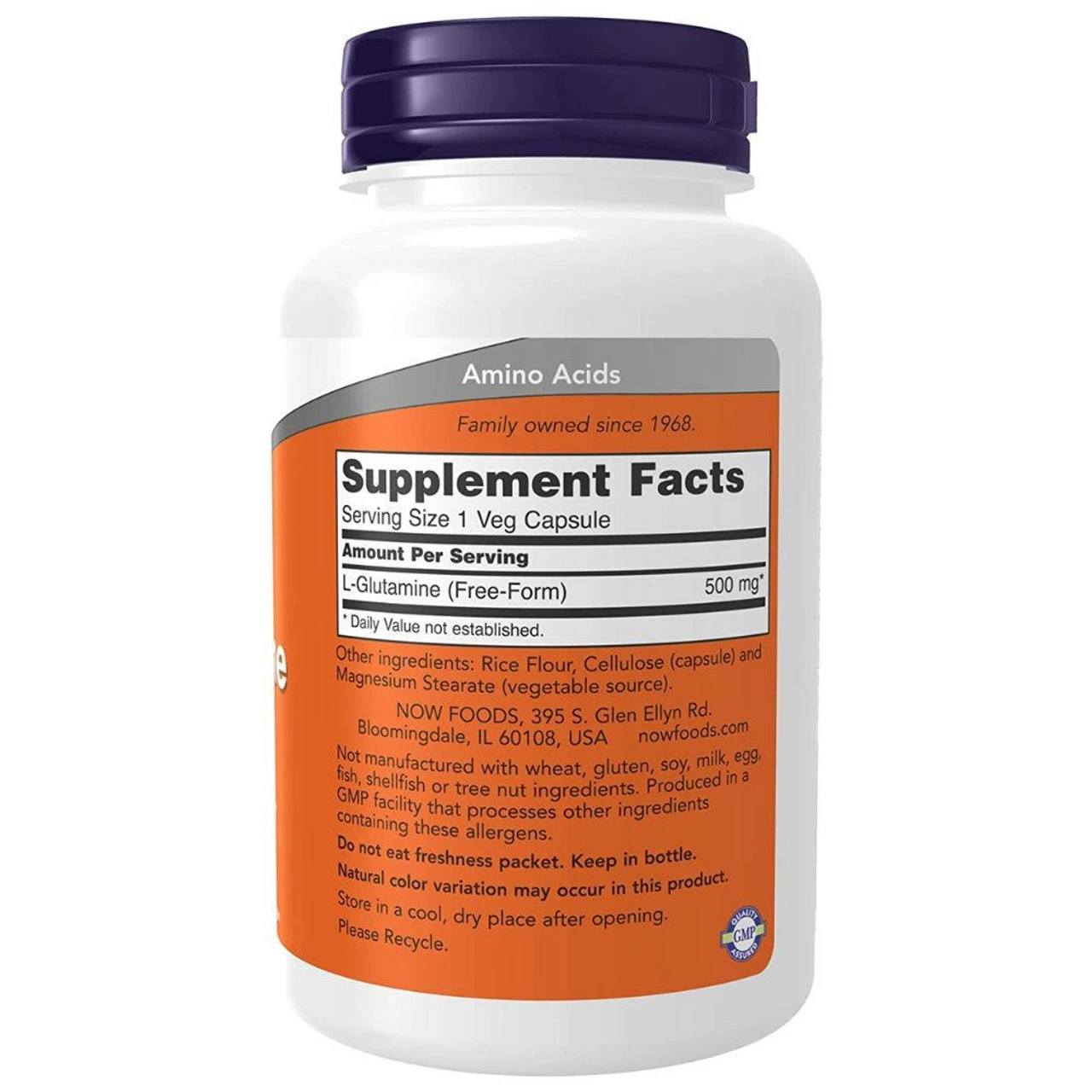 Now Foods Glutamine 500 Mg 120 Capsules 2 Now Foods Glutamine 500 Mg 120 Capsules - Image 2