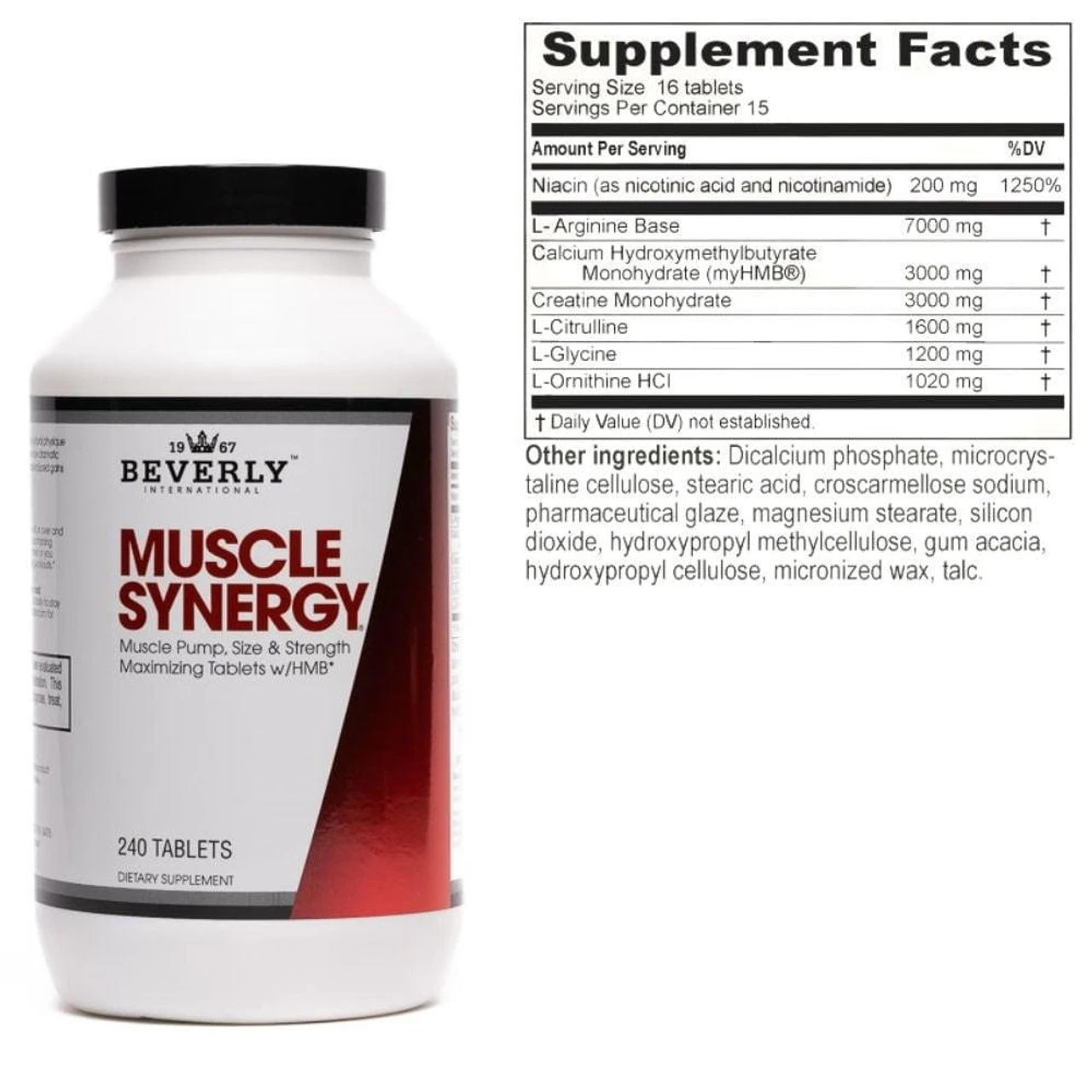 Beverly International Muscle Synergy 240 Tablets 2 Beverly International Muscle Synergy 240 Tablets - Image 2