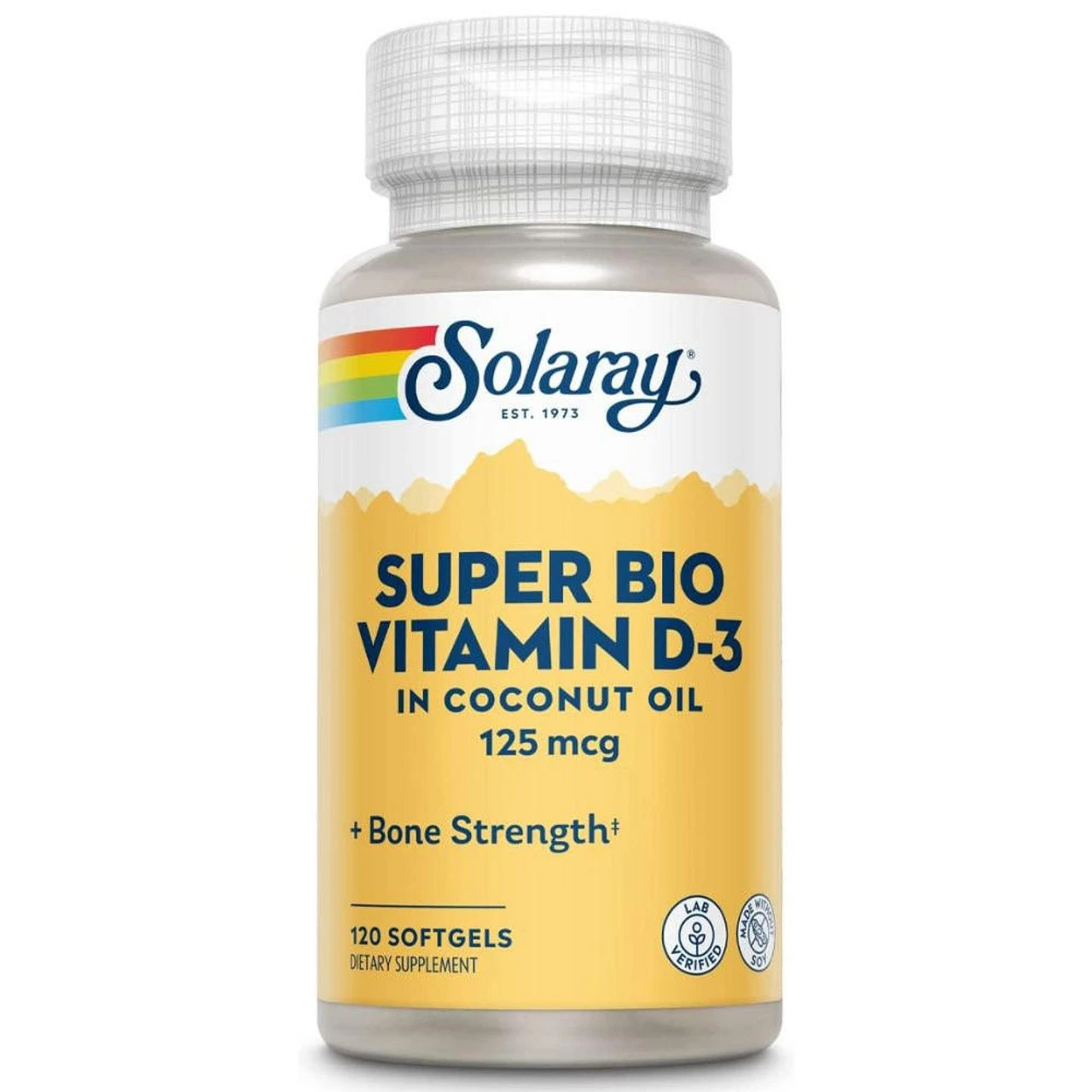 Solaray Vitamin D3 In Coconut Oil 5000IU 120 Softgels 1 Solaray Vitamin D3 In Coconut Oil 5000IU 120 Softgels