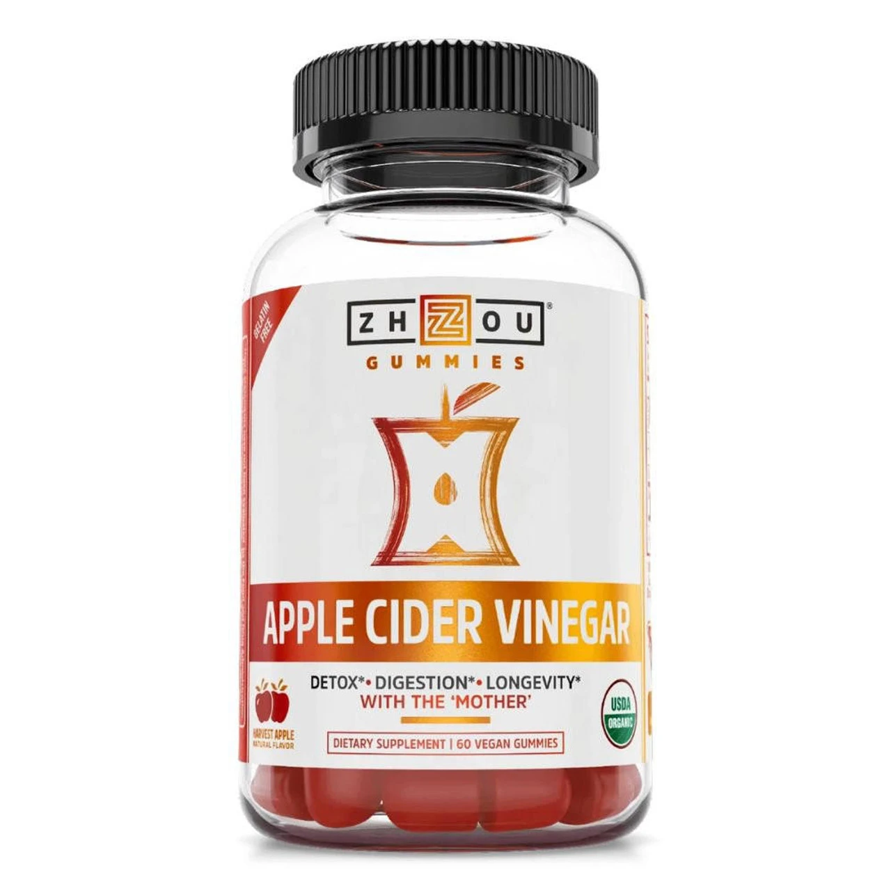 ZHOU APPLE CIDER VINEGAR 60 Vegan Gummies 1 ZHOU APPLE CIDER VINEGAR 60 Vegan Gummies