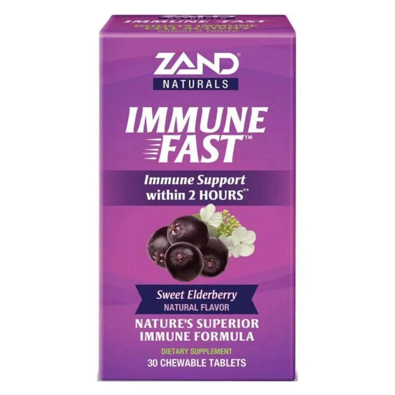 Zand Immune Fast Elderberry 30 Chewable Tablets 1 Zand Immune Fast Elderberry 30 Chewable Tablets