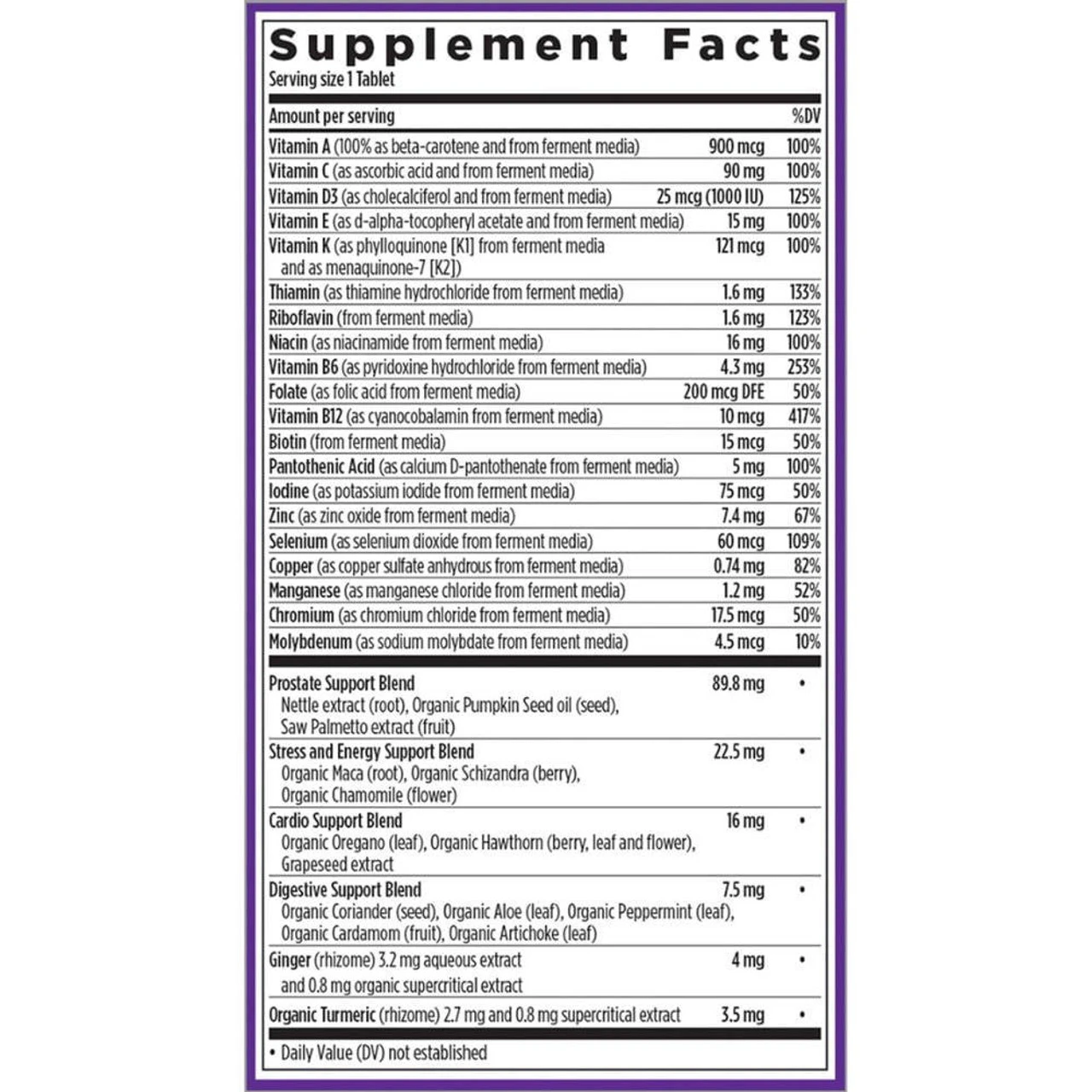 New Chapter Every Man's One Daily 40+ 24 Tabs 2 New Chapter Every Man's One Daily 40+ 24 Tabs - Image 2