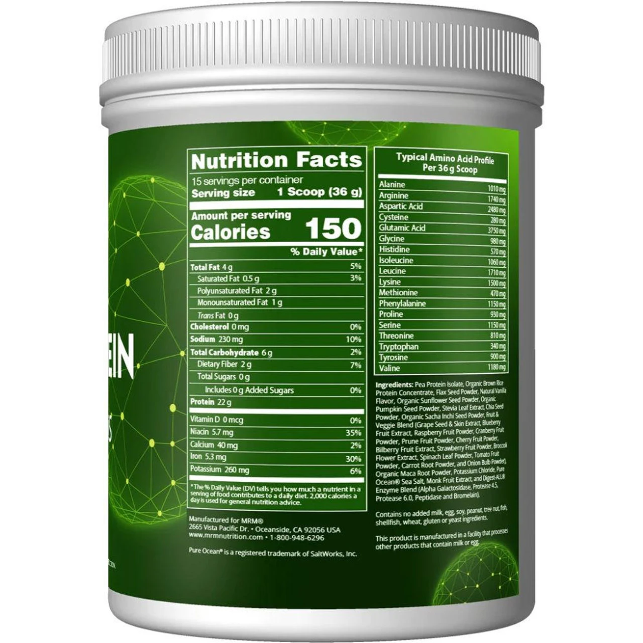 MRM Veggie Protein 570 Grams 4 MRM Veggie Protein 570 Grams - Image 4