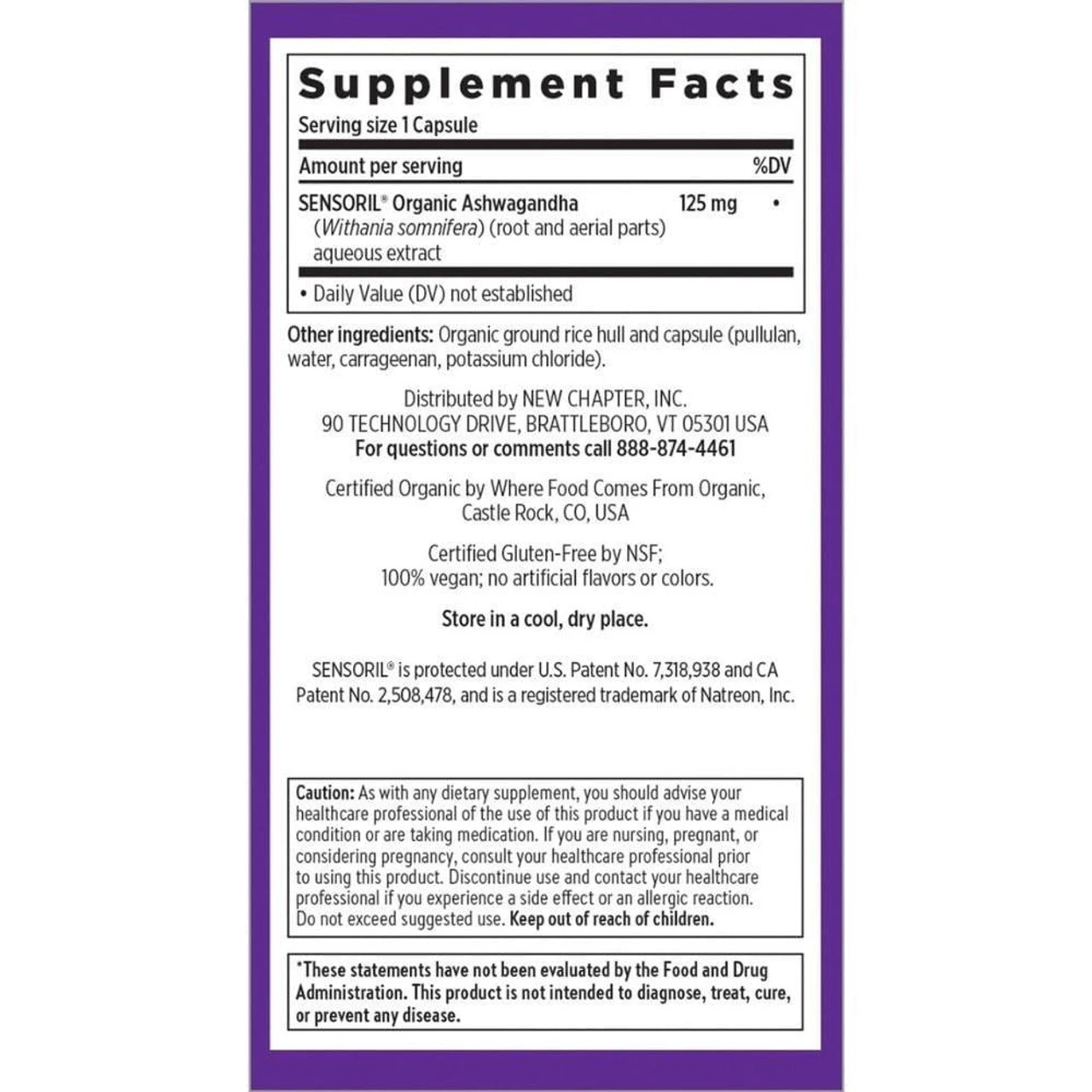 New Chapter Ashwagandha Force 60 Capsules 2 New Chapter Ashwagandha Force 60 Capsules - Image 2