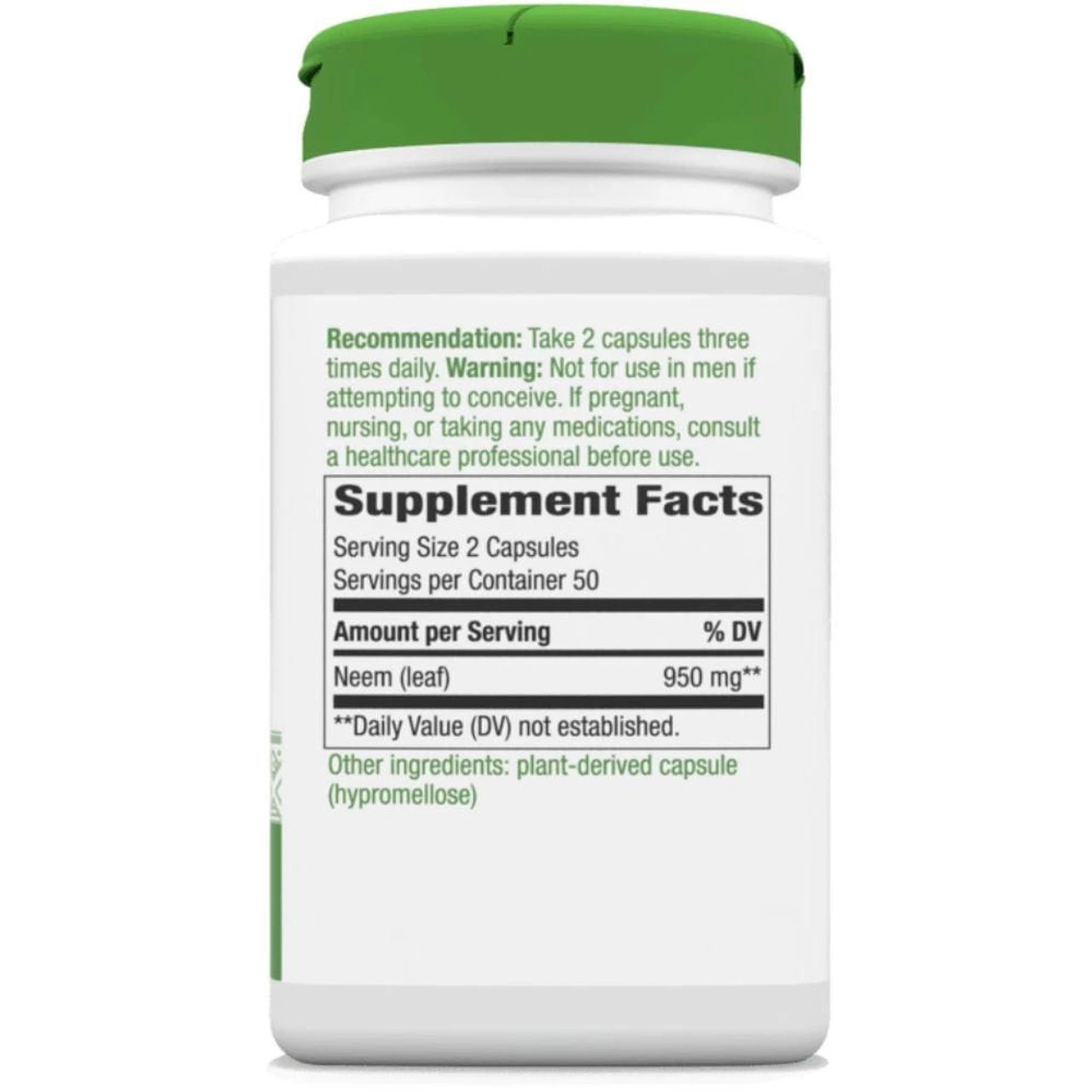 Nature's Way Neem Leaf 100 Capsules 2 Nature's Way Neem Leaf 100 Capsules - Image 2