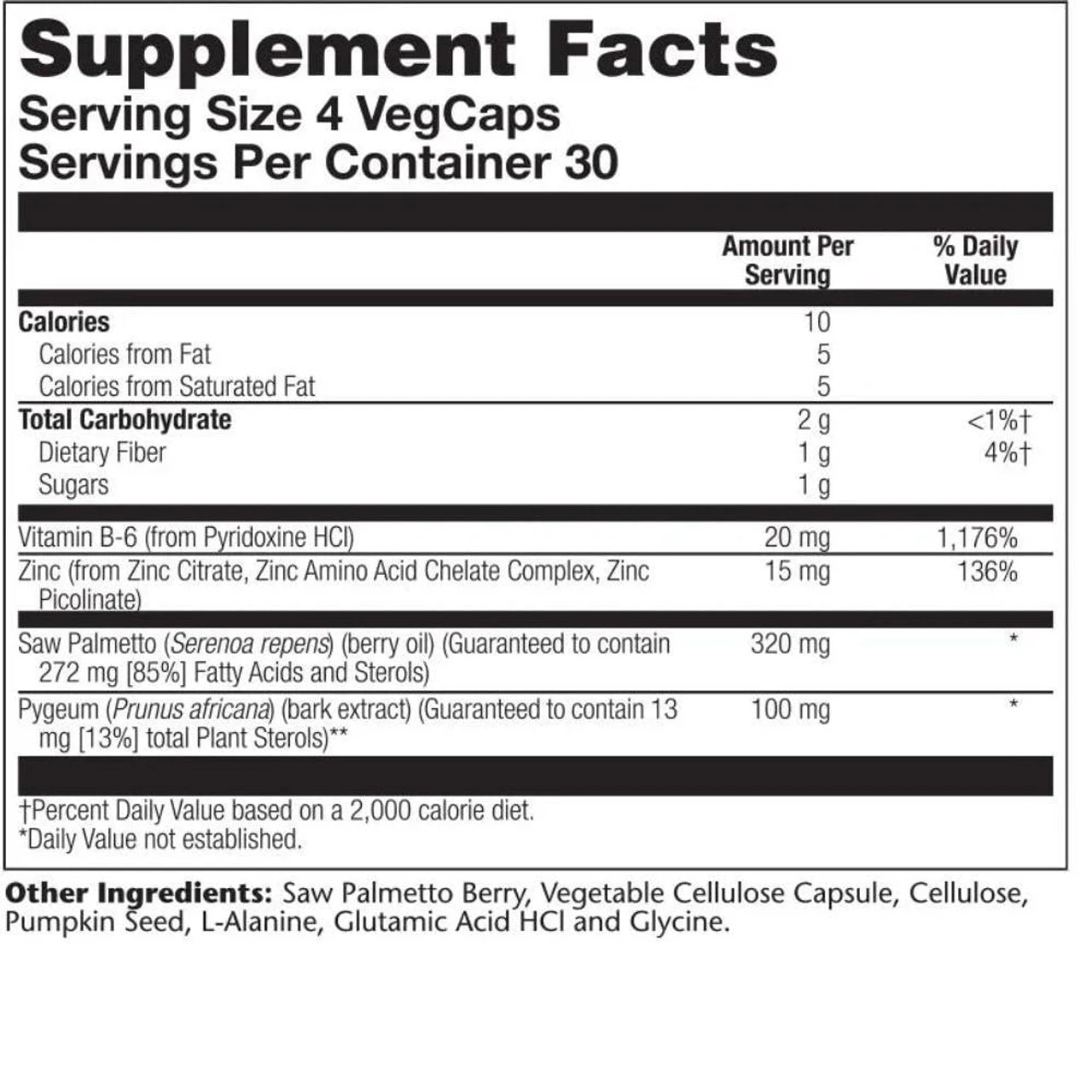 Solaray Pygeum And Saw Palmetto 120 Capsules 4 Solaray Pygeum And Saw Palmetto 120 Capsules - Image 4
