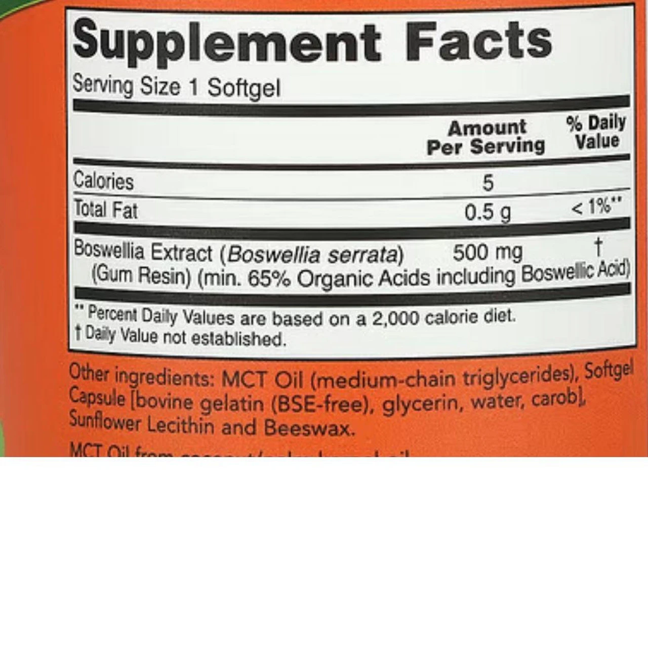 Now Foods Boswellia Extract 500mg 90 Softgels 3 Now Foods Boswellia Extract 500mg 90 Softgels - Image 3
