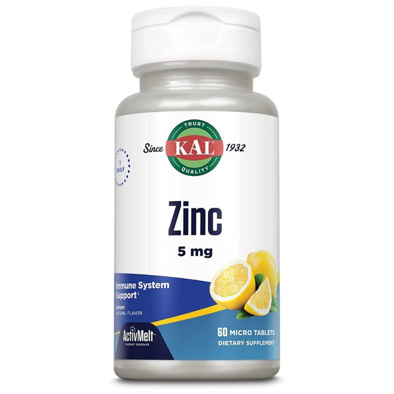 KAL ZINC 5mg 60 Micro Tablets 1 KAL ZINC 5mg 60 Micro Tablets