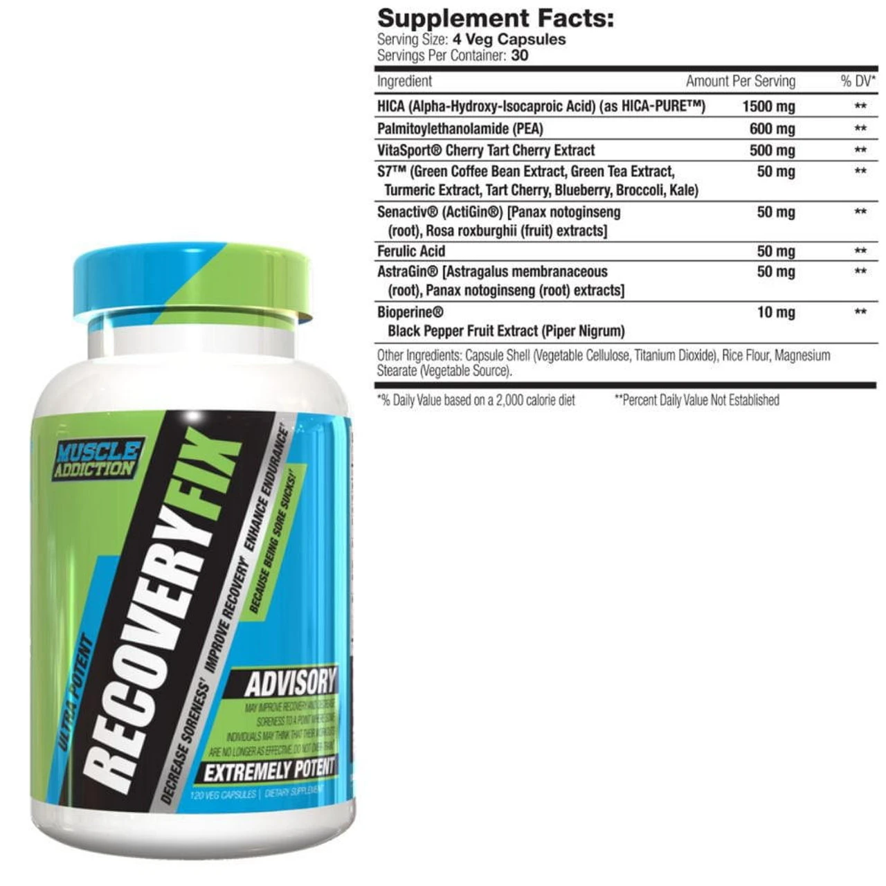 Muscle Addiction Recovery Fix 120 Capsules 2 Muscle Addiction Recovery Fix 120 Capsules - Image 2