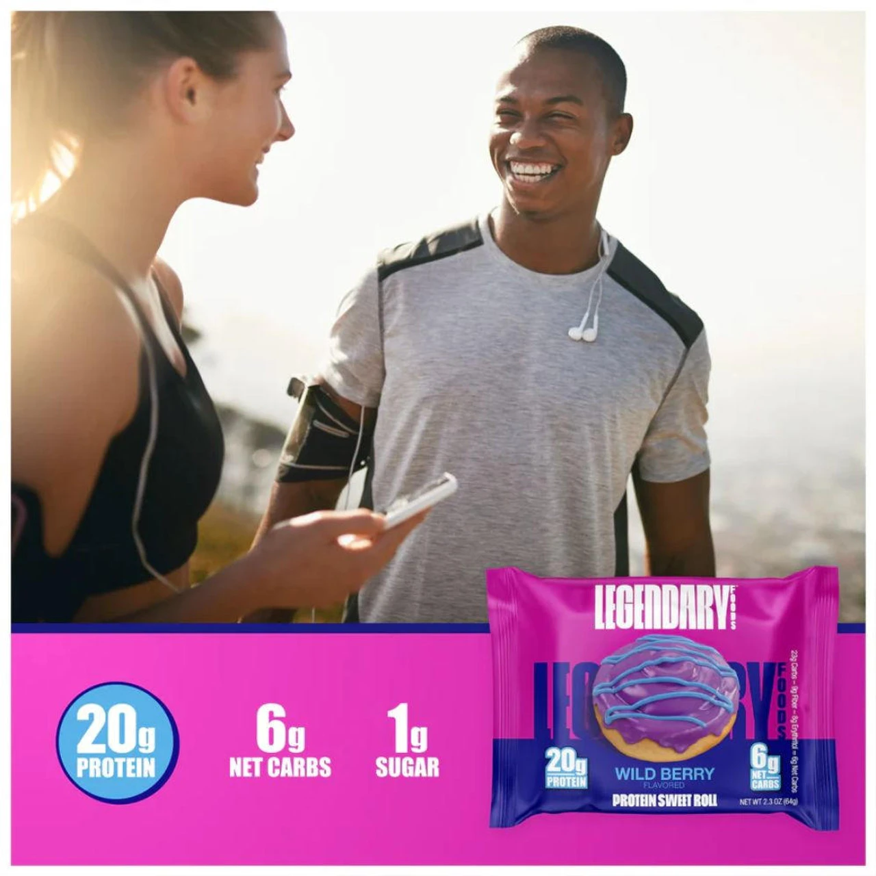 Legendary Foods Protein Sweet Roll 8/Box 5 Legendary Foods Protein Sweet Roll 8/Box - Image 5