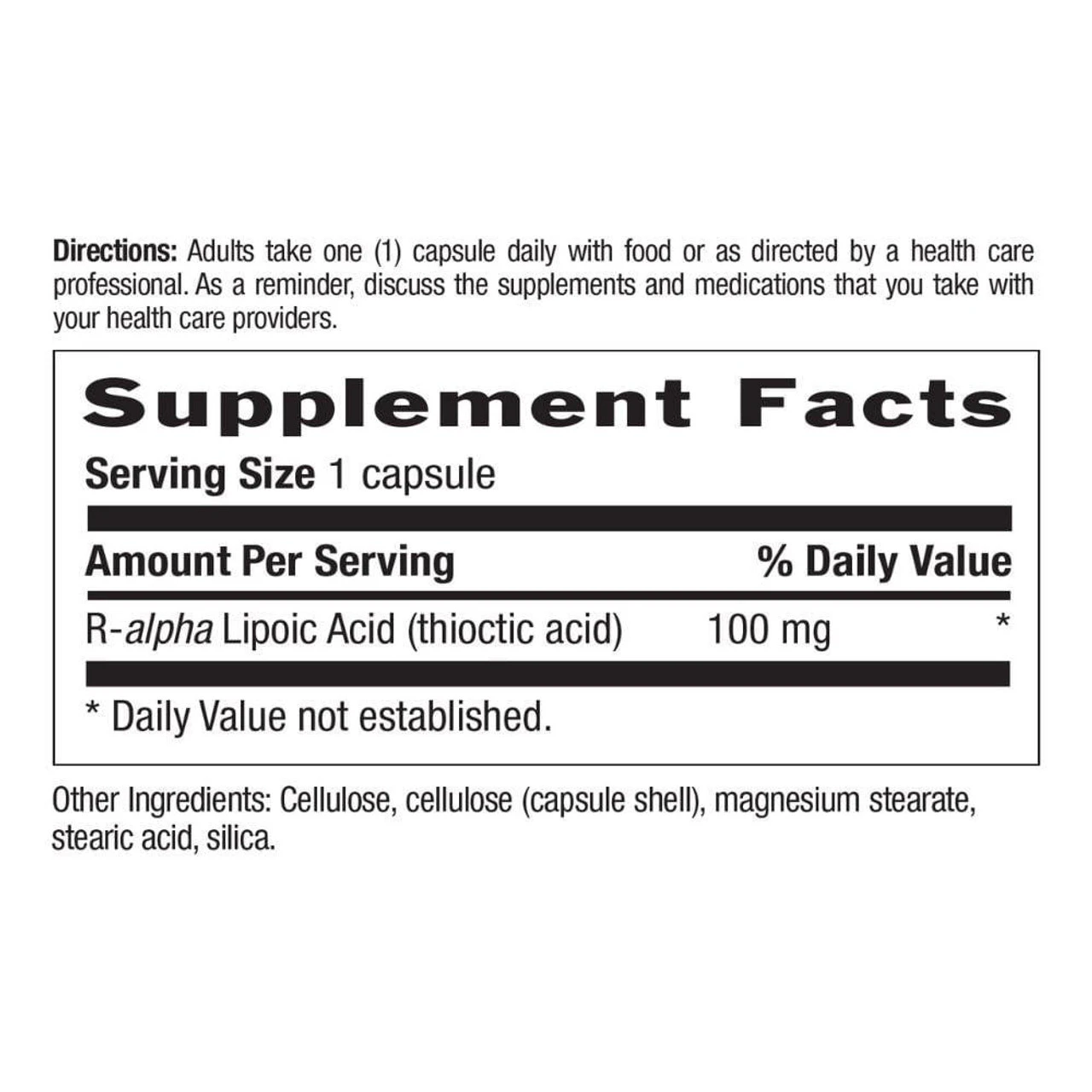 Country Life R-Lipoic Acid 100mg 60 Capsules 2 Country Life R-Lipoic Acid 100mg 60 Capsules - Image 2