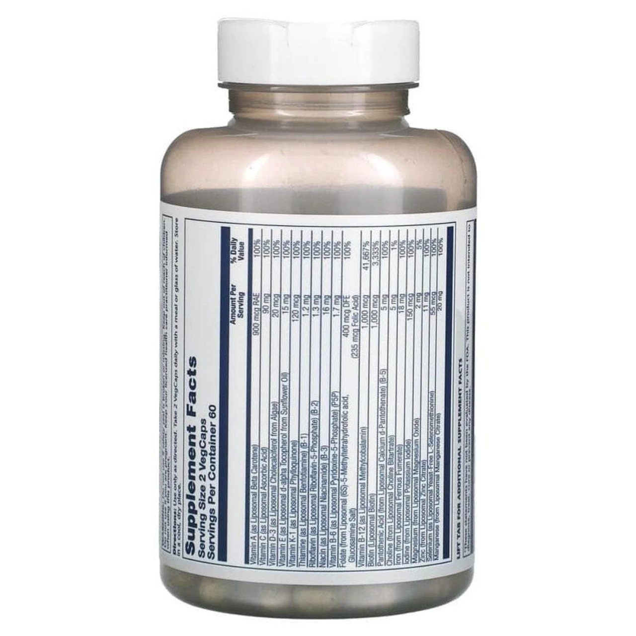 Solaray Liposomal Women's Multivitamin 60 Capsules 2 Solaray Liposomal Women's Multivitamin 60 Capsules - Image 2