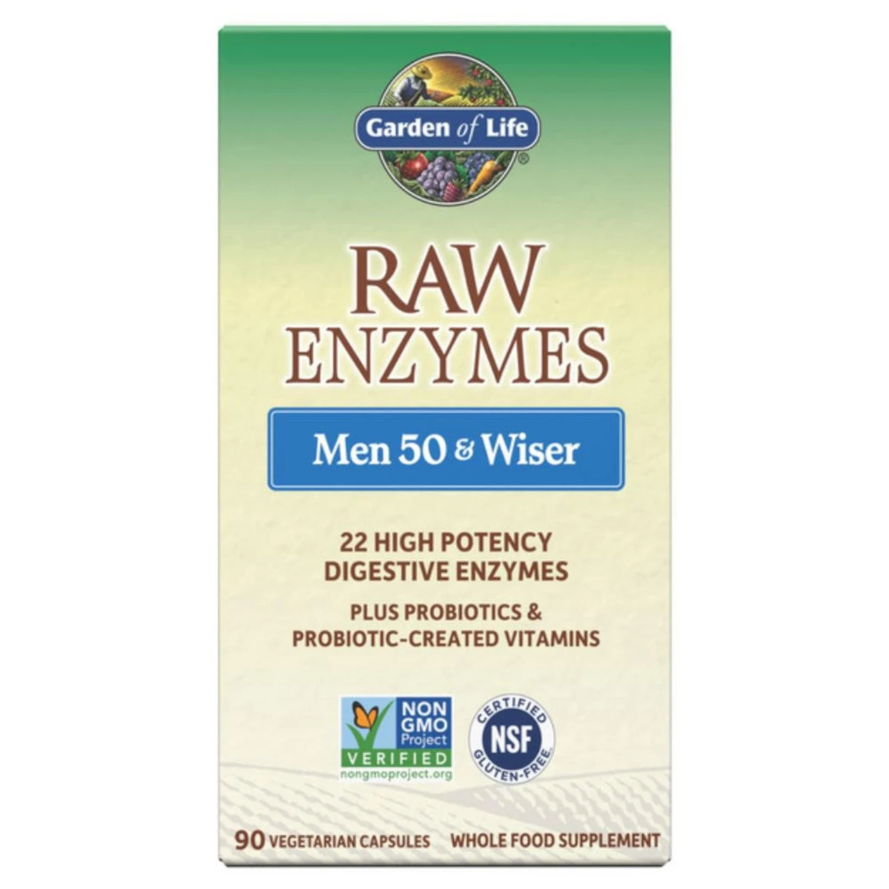 Garden Of Life Raw Enzymes Men 50 And Wiser 90 Capsules 2 Garden Of Life Raw Enzymes Men 50 And Wiser 90 Capsules - Image 2
