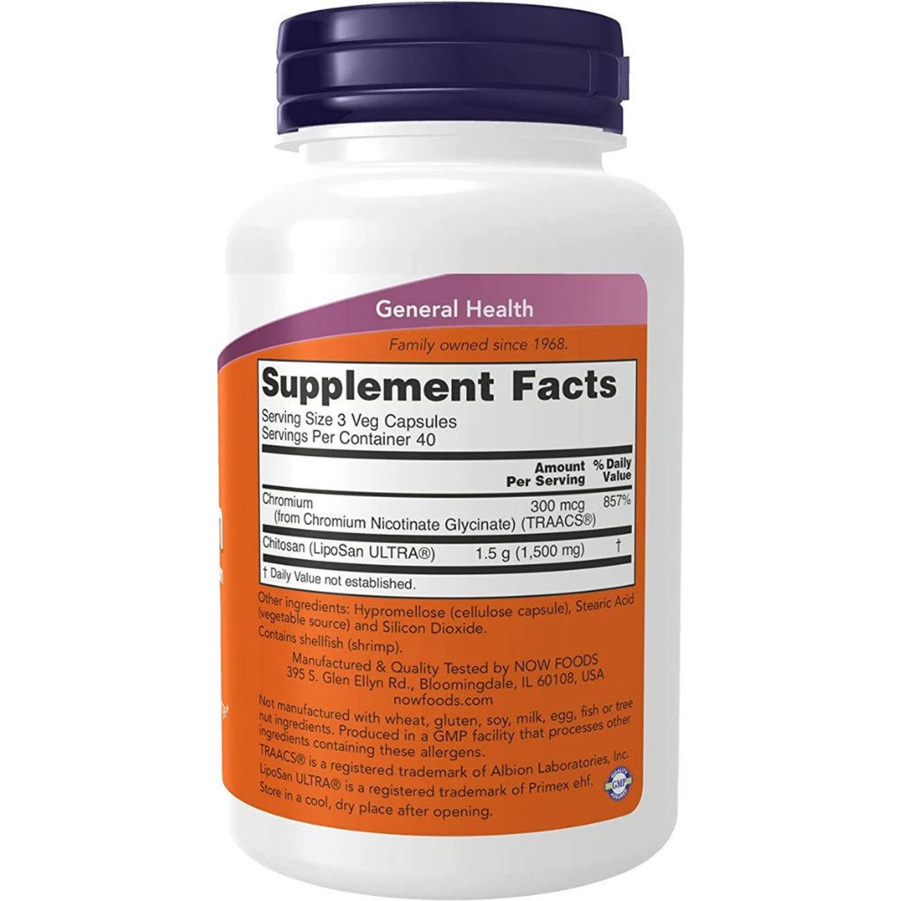 Now Foods Chitosan 500mcg 120 Capsules 2 Now Foods Chitosan 500mcg 120 Capsules - Image 2