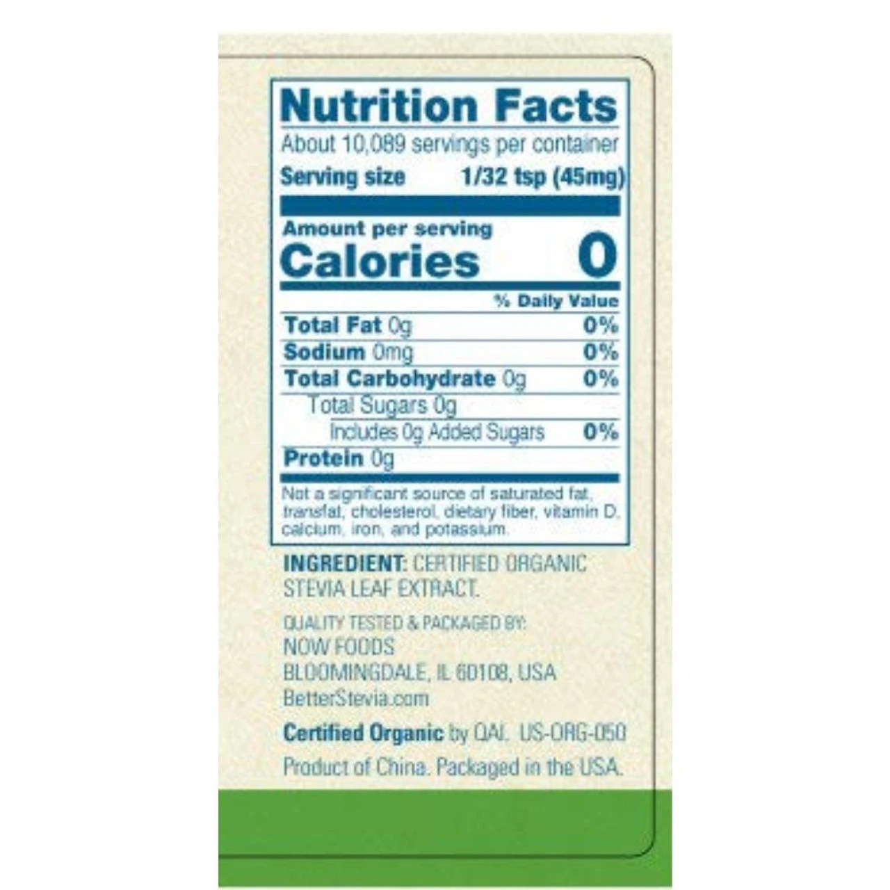 Now Foods Better Stevia Powder Organic 1 Lb 3 Now Foods Better Stevia Powder Organic 1 Lb - Image 3