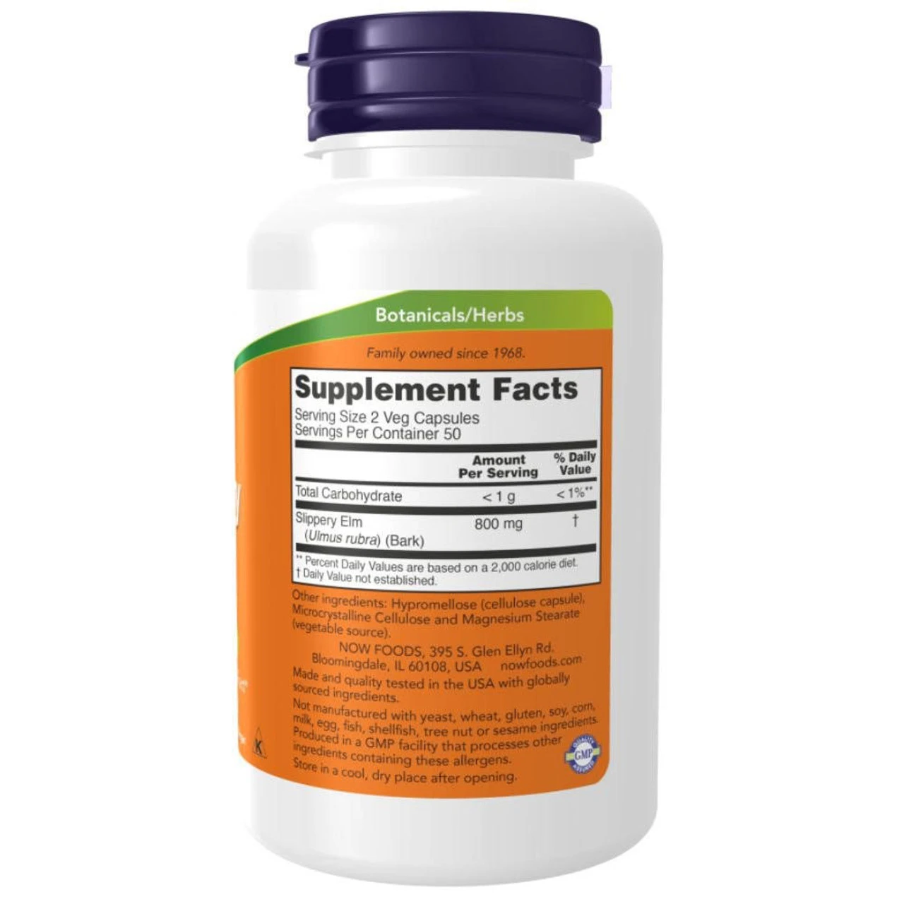 Now Foods Slippery Elm 400 Mg 100 Capsules 2 Now Foods Slippery Elm 400 Mg 100 Capsules - Image 2