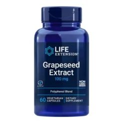 Life Extension Grapeseed Extract With Resveratrol And Pterostilbene 100 Mg, 60 Vegecaps