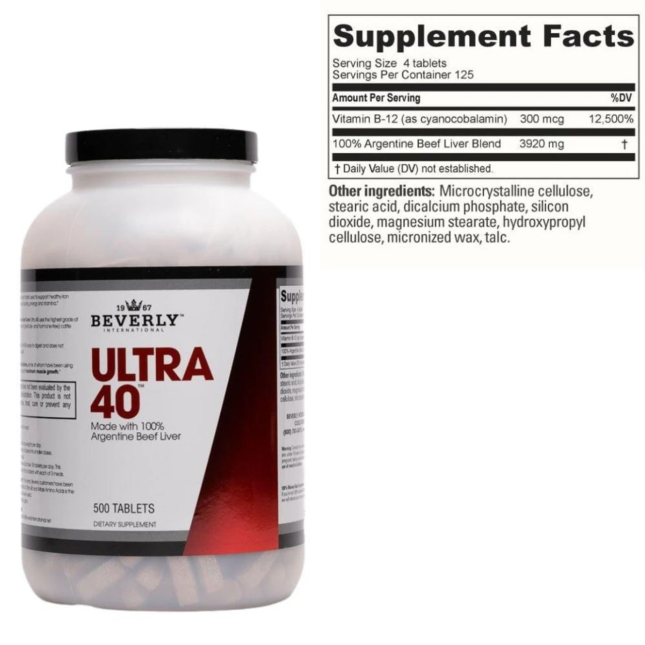 Beverly International Ultra 40 Liver Tablets 500 Tablets 2 Beverly International Ultra 40 Liver Tablets 500 Tablets - Image 2
