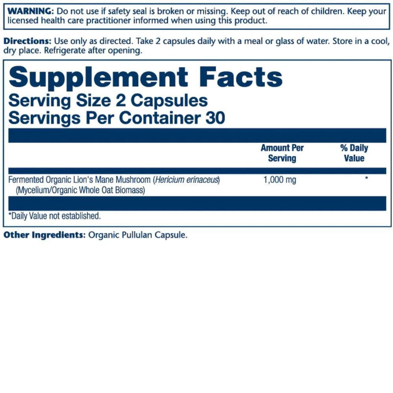 Solaray Fermented Lion's Mane 60 Capsule 3 Solaray Fermented Lion's Mane 60 Capsule - Image 3