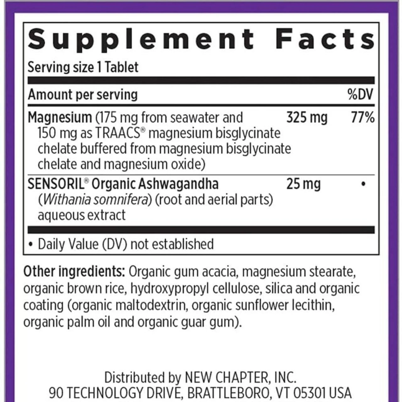 New Chapter Magnesium + Ashwagandha 60 Tablets 2 New Chapter Magnesium + Ashwagandha 60 Tablets - Image 2