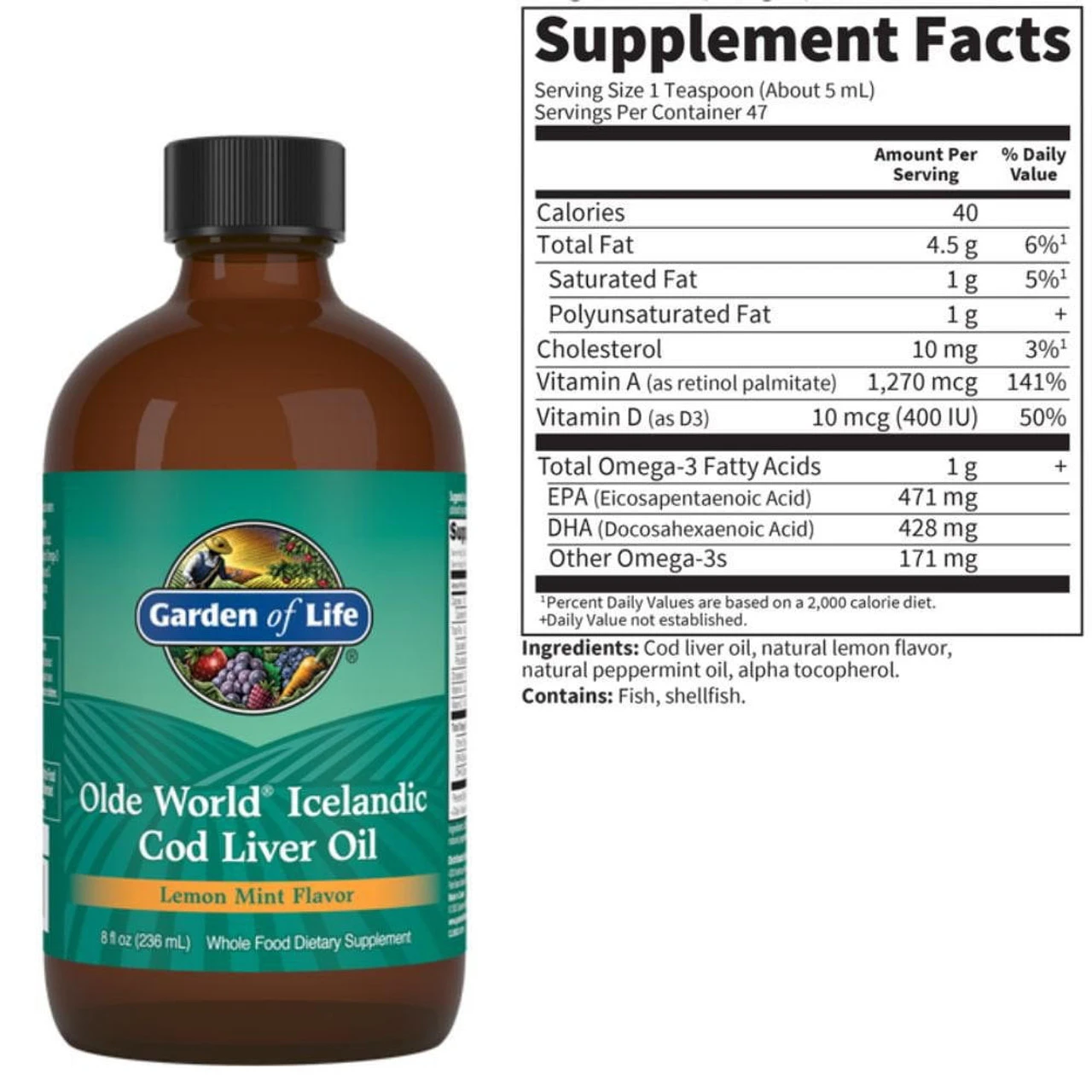 Garden Of Life Olde World Icelandic Cod Liver Oil 8oz 4 Garden Of Life Olde World Icelandic Cod Liver Oil 8oz - Image 4