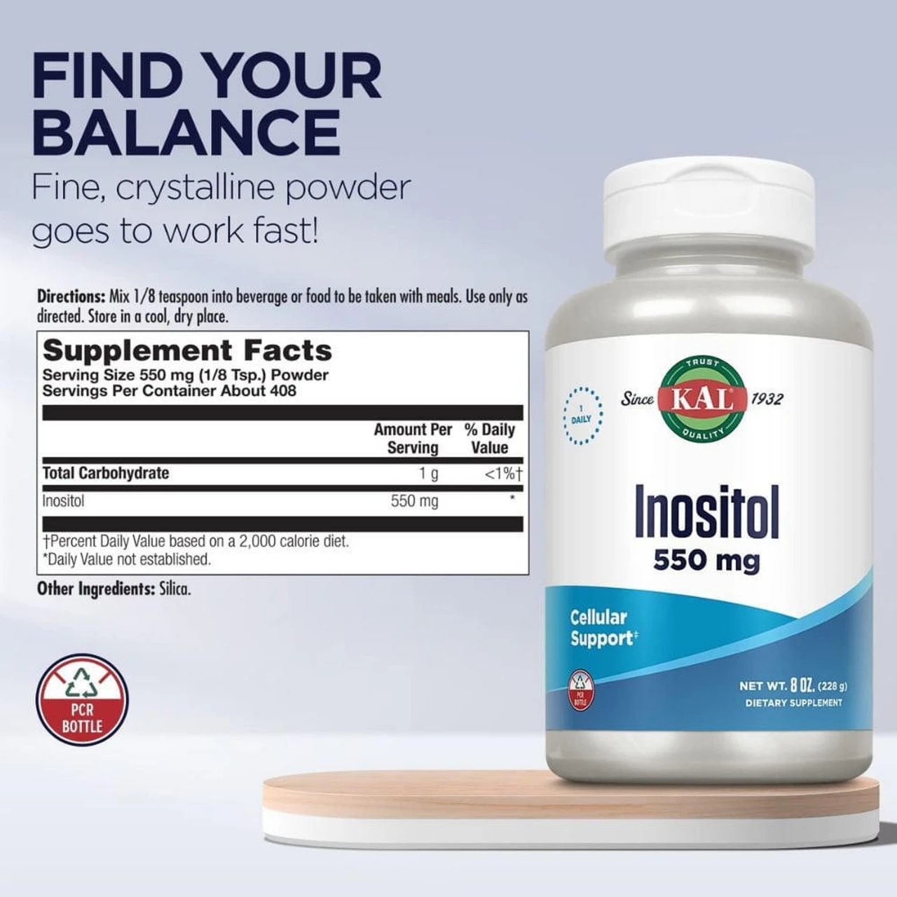 Kal Inositol Powder 550mg 8 Oz 2 Kal Inositol Powder 550mg 8 Oz - Image 2