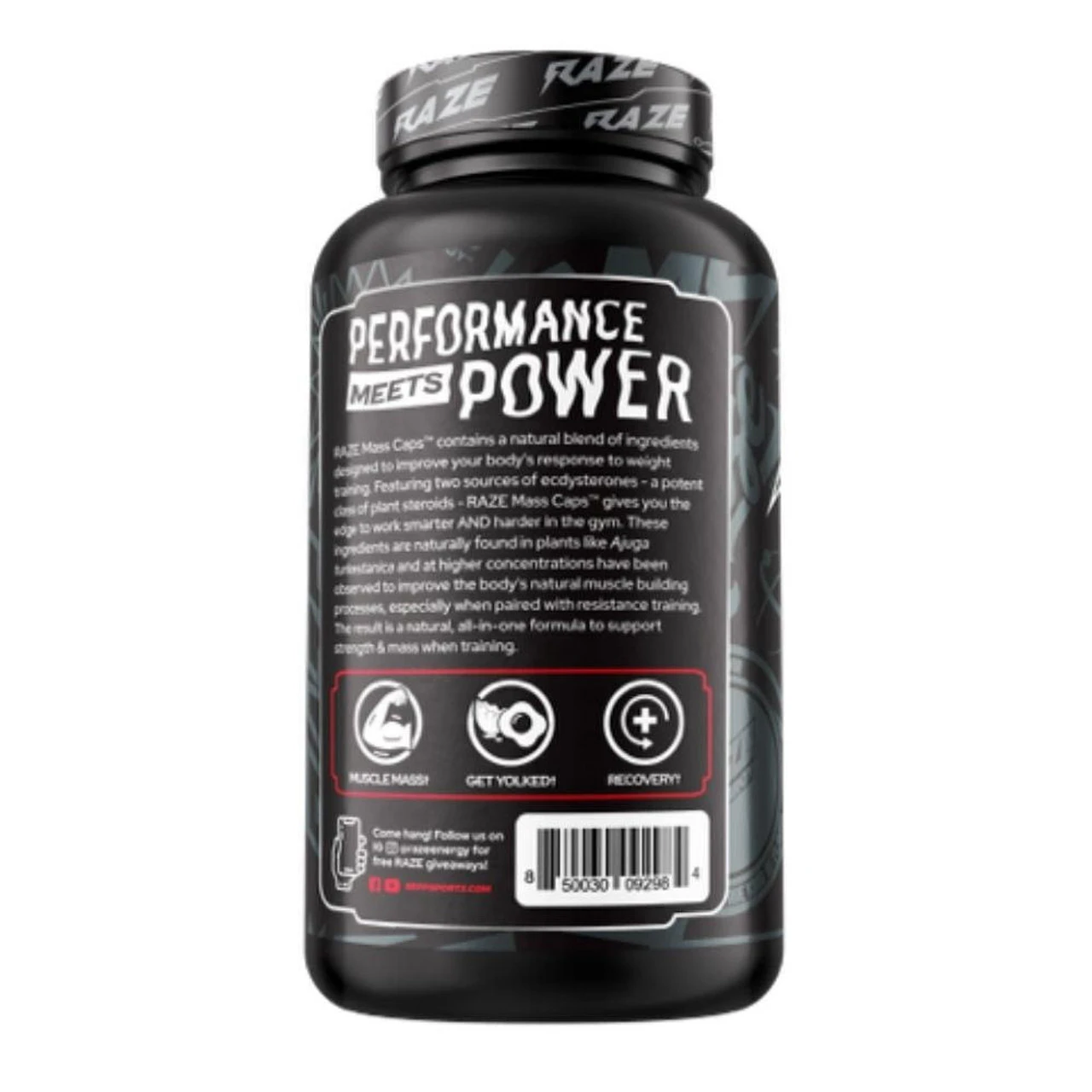 Raze Mass Caps Muscle Builder 120 Capsules 3 Raze Mass Caps Muscle Builder 120 Capsules - Image 3