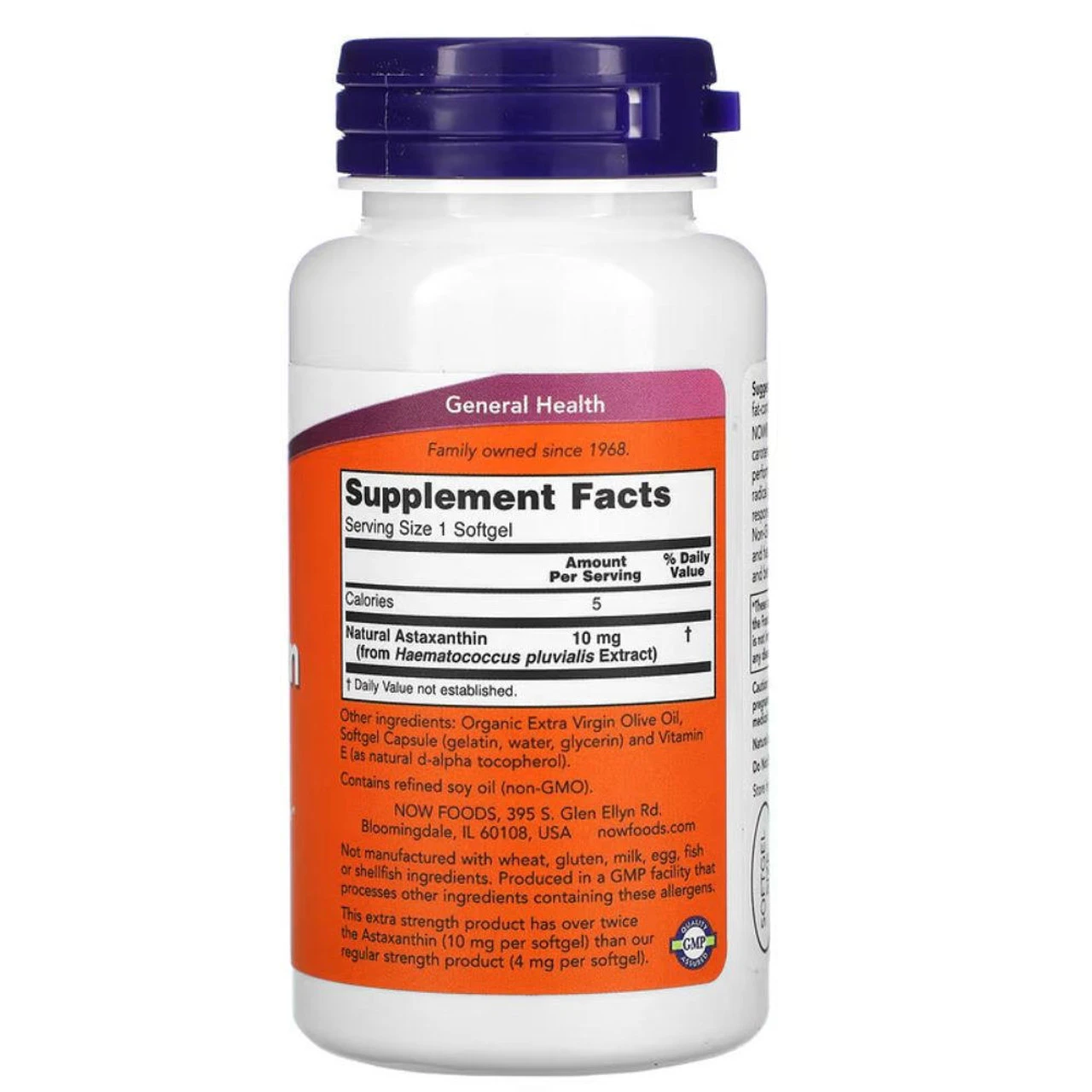 Now Foods Astaxanthin 10mg 60 Softgels 2 Now Foods Astaxanthin 10mg 60 Softgels - Image 2