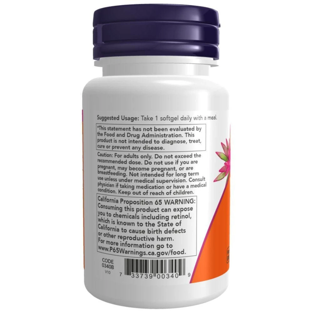 Now Foods Vitamin A 25000 IU 100 Softgels 3 Now Foods Vitamin A 25000 IU 100 Softgels - Image 3