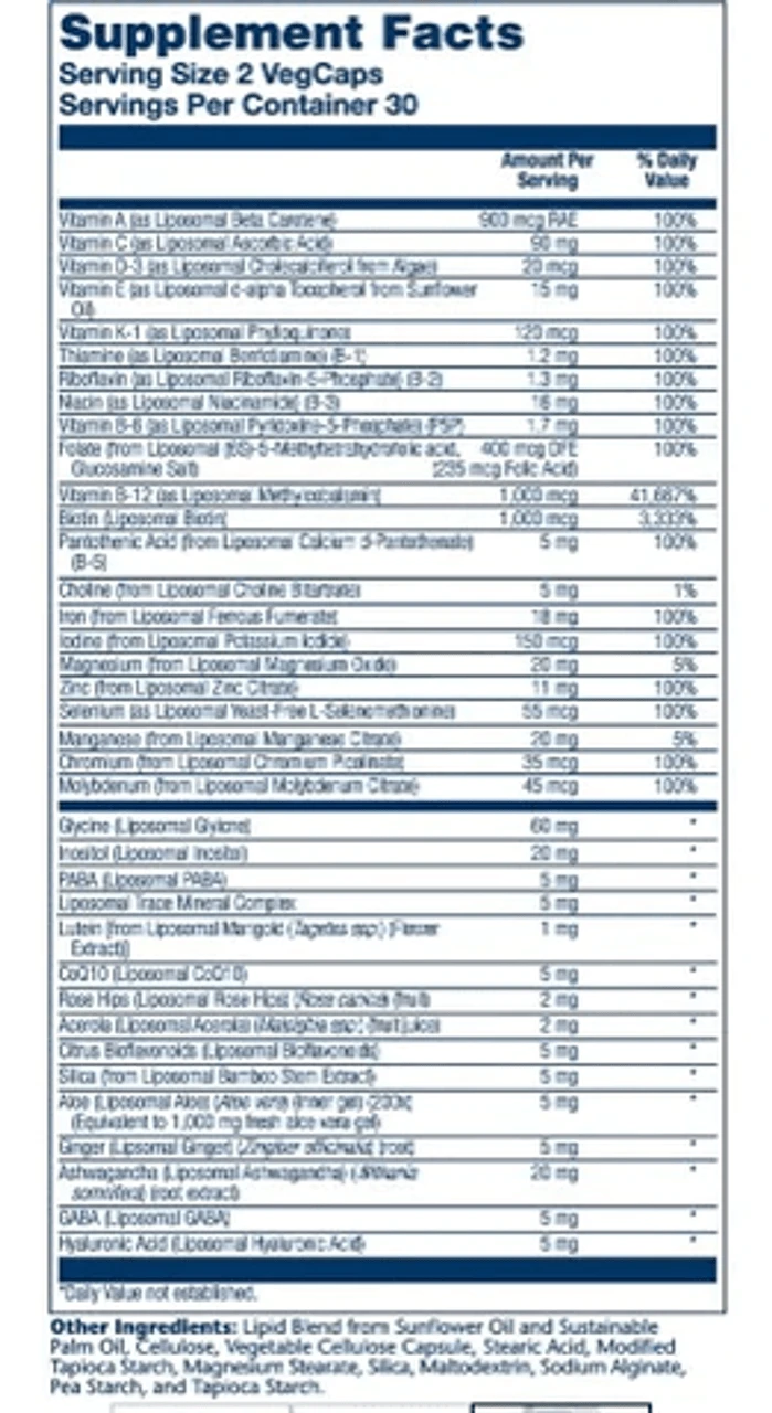 Solaray Liposomal Women's Multivitamin 60 Capsules 3 Solaray Liposomal Women's Multivitamin 60 Capsules - Image 3