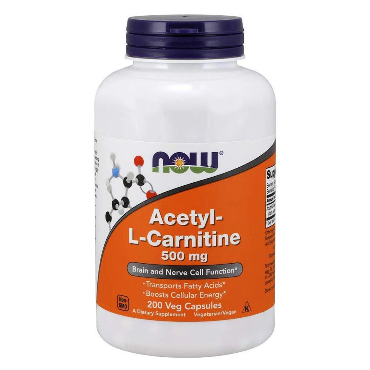 Now Foods Acetyl L-Carnitine 500mg 200 Capsules 1 Now Foods Acetyl L-Carnitine 500mg 200 Capsules