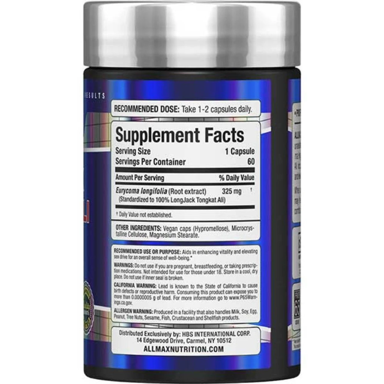 Allmax Longjack Tongkat Ali 60 Capsules 2 Allmax Longjack Tongkat Ali 60 Capsules - Image 2