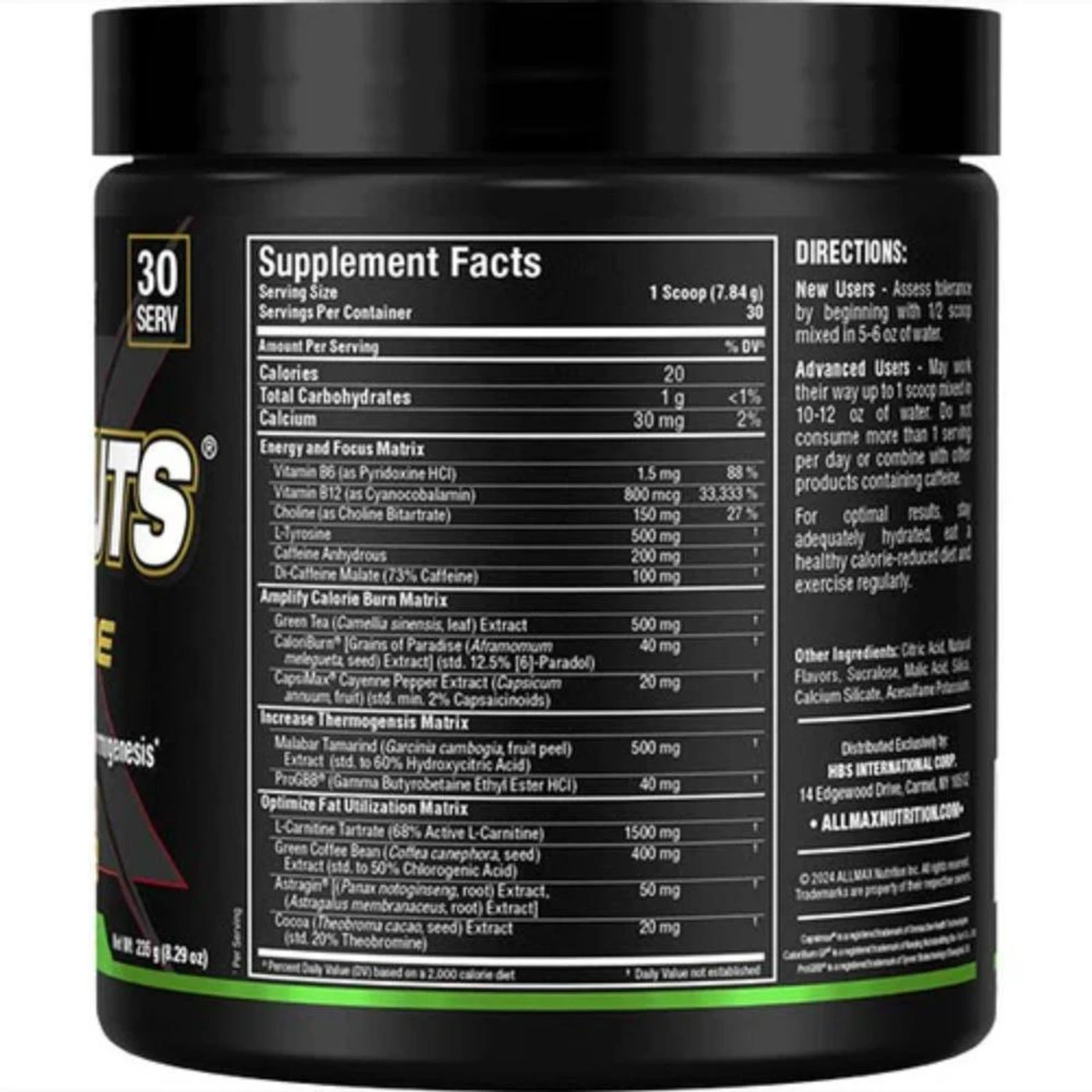 Allmax RapidCuts Xtreme 30 Servings 3 Allmax RapidCuts Xtreme 30 Servings - Image 3