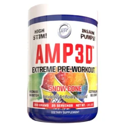 Hi-Tech Pharmaceuticals AMP3D Pre Workout 25 Servings -Now Foods Store amped snowcone 32078.1716415164