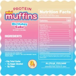AP Prime Bites Mini Muffins 12 Box 8 AP Prime Bites Mini Muffins 12 Box -Now Foods Store ap muffins supplement facts 80621.1736308088