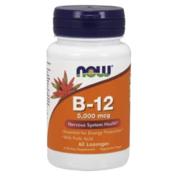 Now Foods B-12 5000 Mcg + Folic 60 Tablets