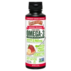 Barlean's Omega Swirl Omega-3 Flax Oil Supplement Strawberry Banana 16 Fl Oz