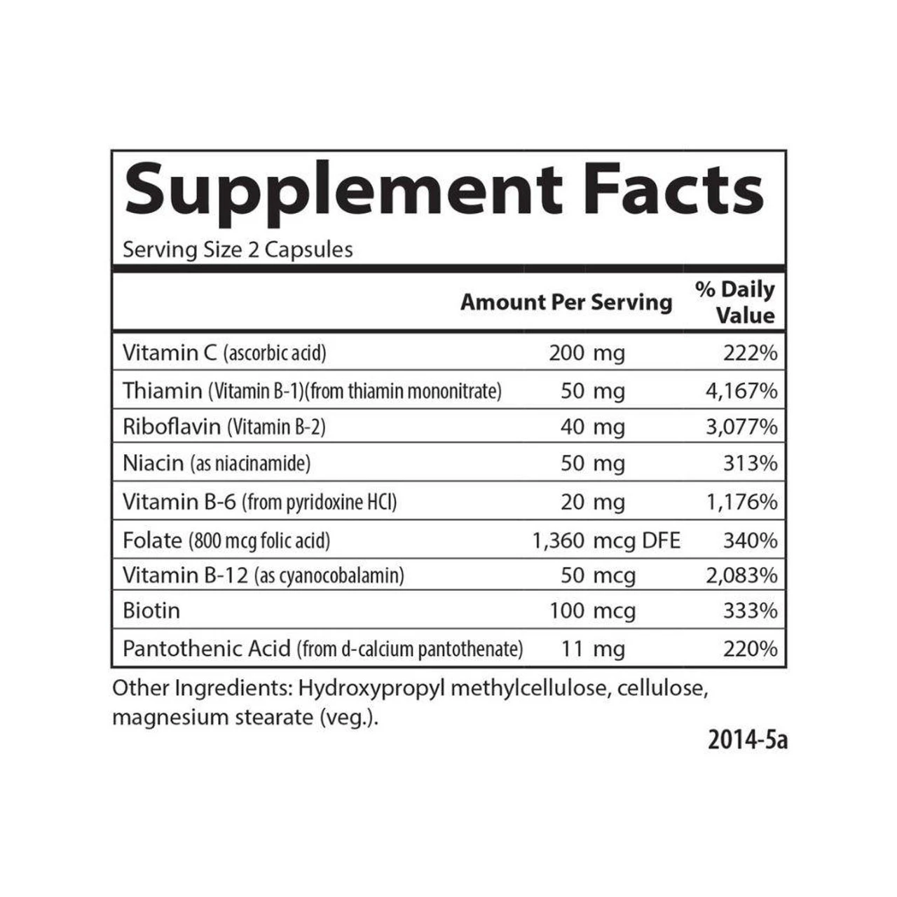 Carlson B-Complex With 200mg Vitamin C 90 Capsules 2 Carlson B-Complex With 200mg Vitamin C 90 Capsules - Image 2