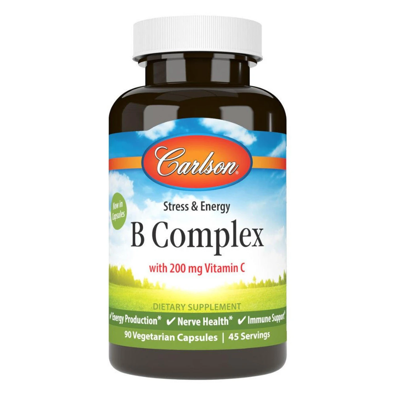 Carlson B-Complex With 200mg Vitamin C 90 Capsules 1 Carlson B-Complex With 200mg Vitamin C 90 Capsules