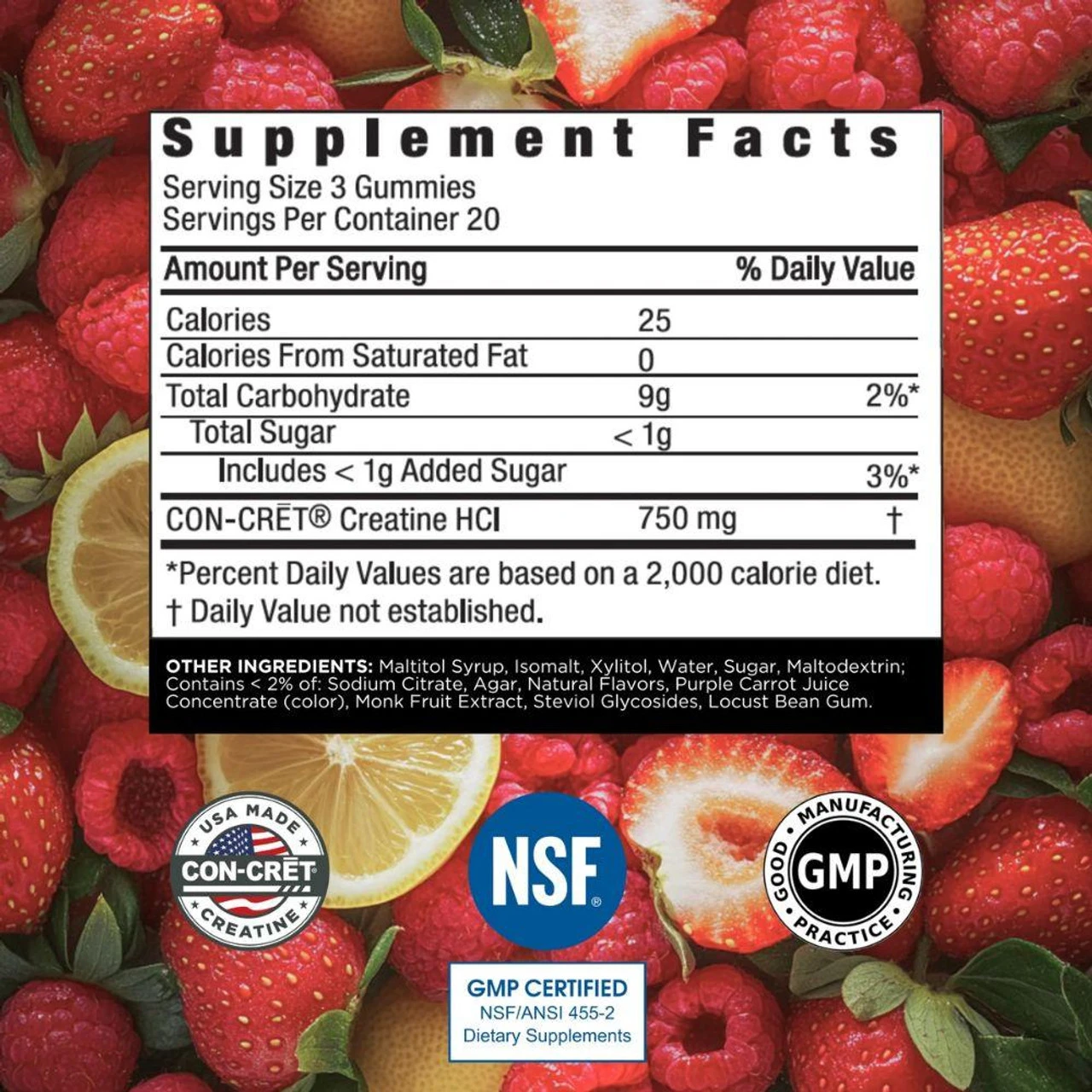 Con-Cret Creatine HCL 90 Gummies 2 Con-Cret Creatine HCL 90 Gummies - Image 2