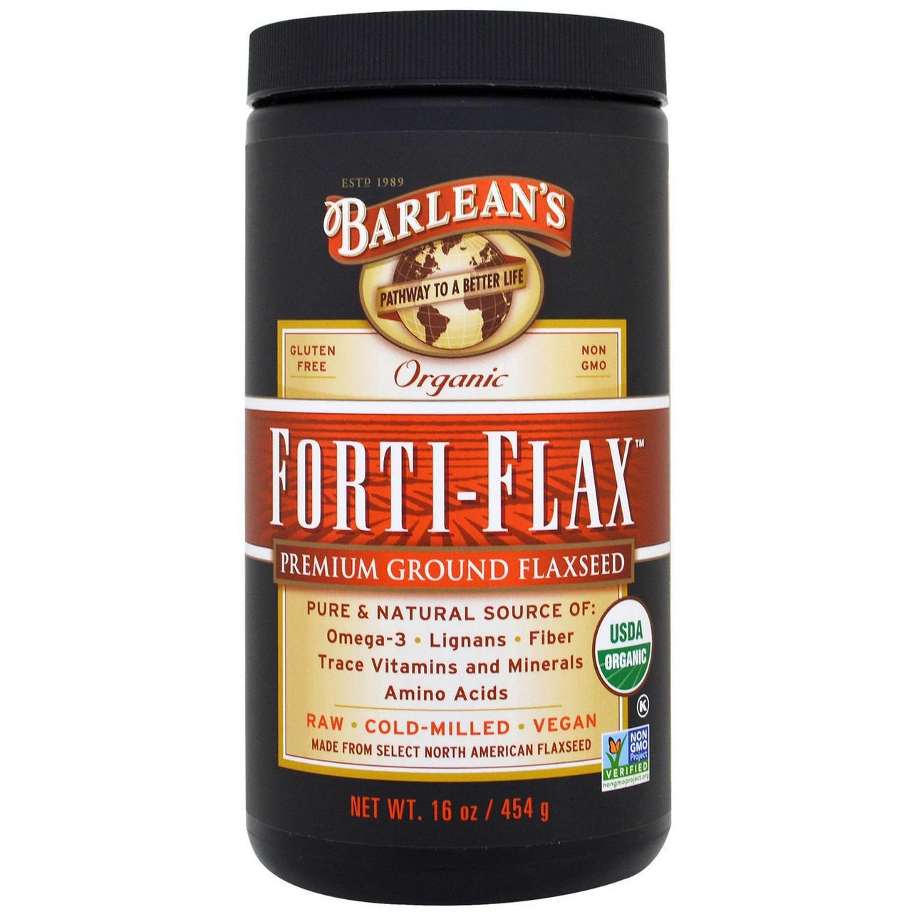 Barlean's Forti-Flax Ground Flax Seed 16oz 1 Barlean's Forti-Flax Ground Flax Seed 16oz