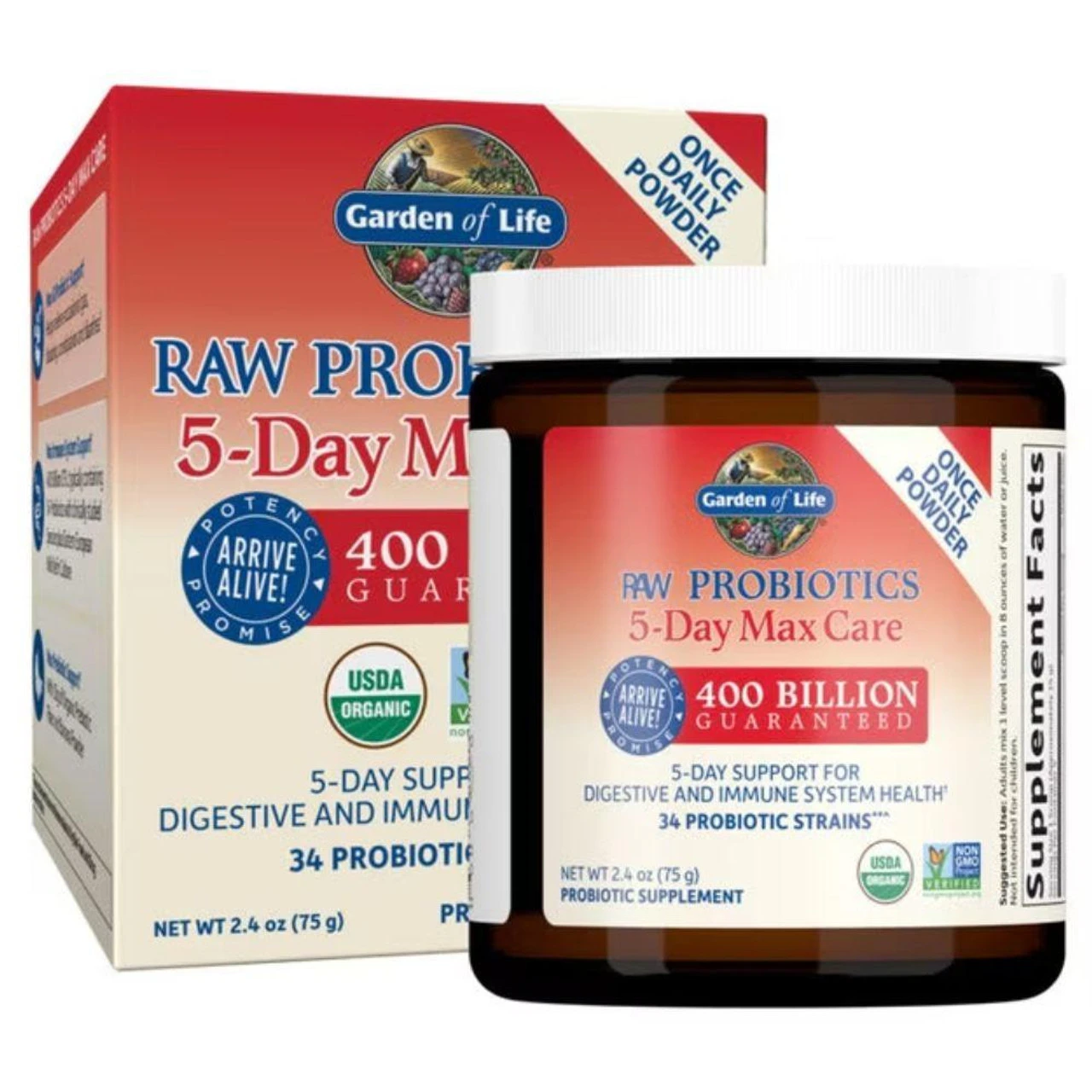 Garden Of Life Raw Probiotics 5-Day Max Care 2.4 Oz 2 Garden Of Life Raw Probiotics 5-Day Max Care 2.4 Oz - Image 2