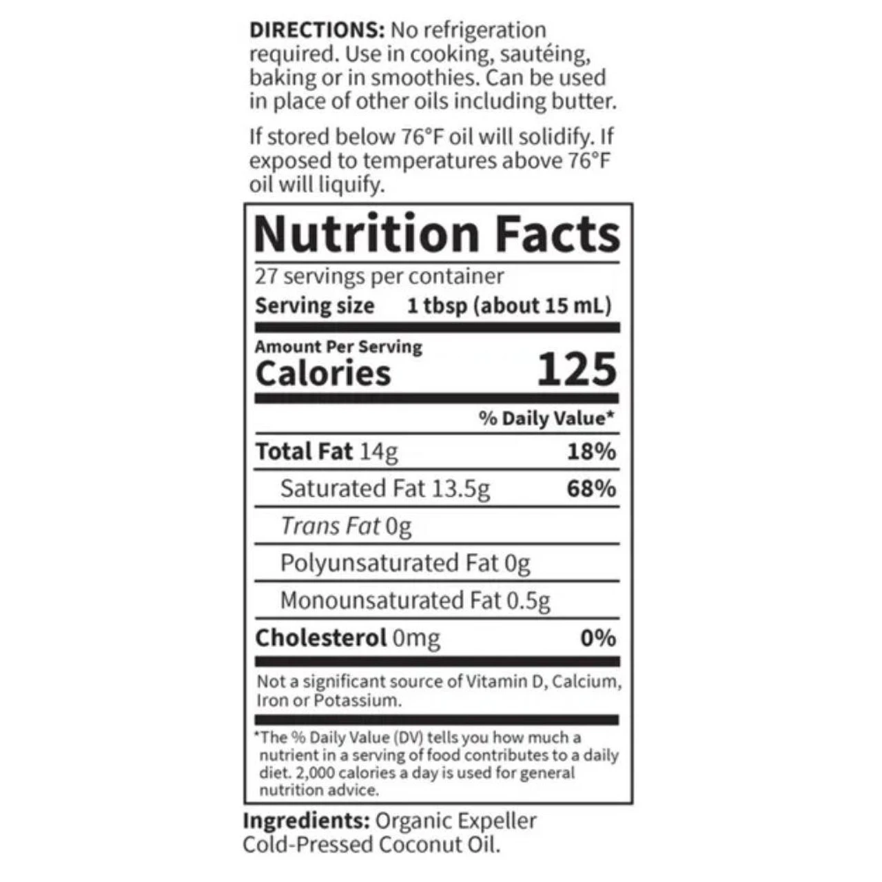 Garden Of Life Organic (Non-GMO) Extra Virgin Coconut Oil 14 Oz 2 Garden Of Life Organic (Non-GMO) Extra Virgin Coconut Oil 14 Oz - Image 2