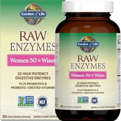 Garden Of Life Raw Enzymes Women 50 And Wiser 90 Vege Caps