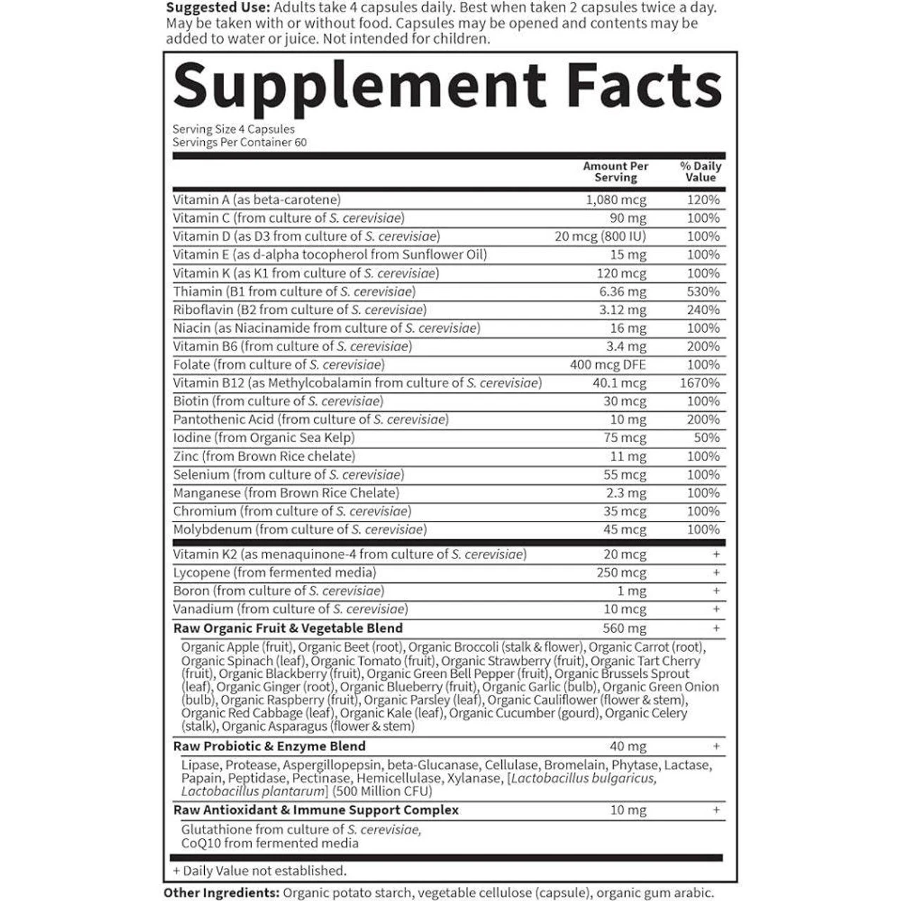 Garden Of Life Vitamin Code Men's Formula 240 Vege Caps 2 Garden Of Life Vitamin Code Men's Formula 240 Vege Caps - Image 2